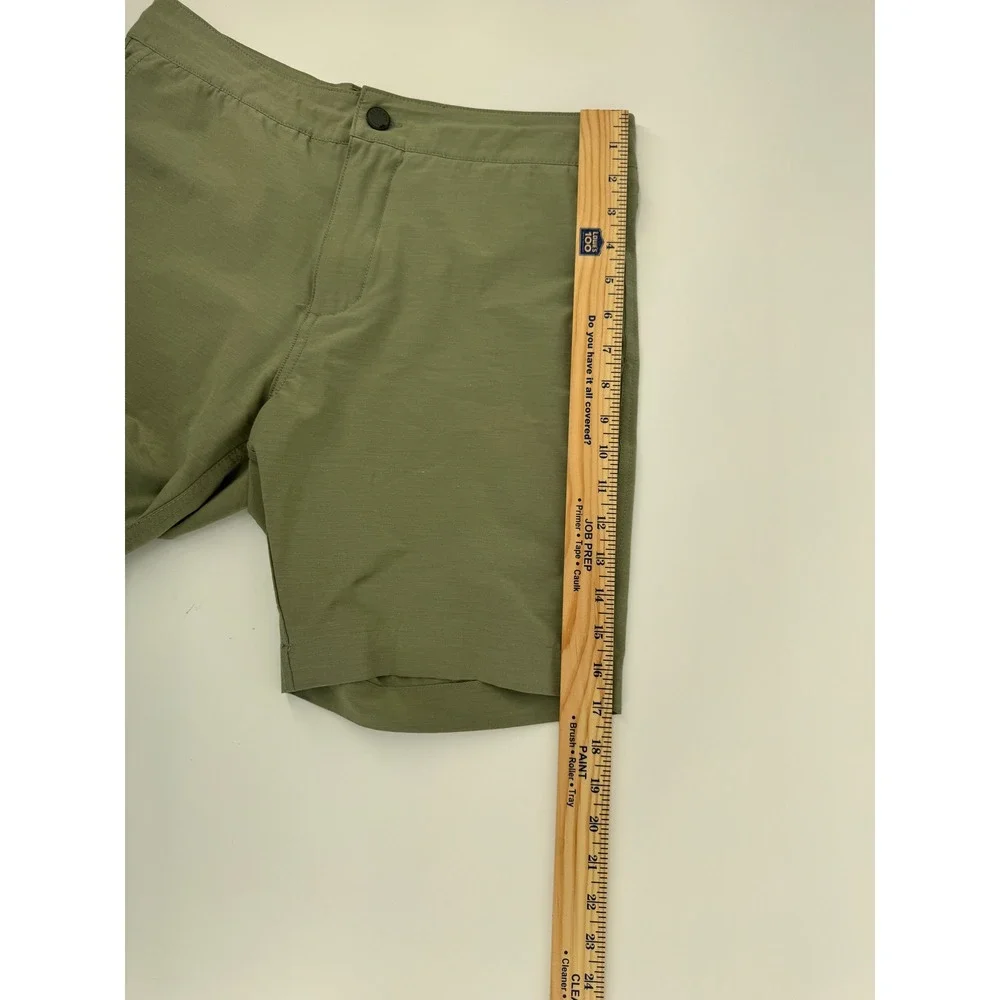 Faherty All Day Shorts Mens 30 Olive Green Hybrid Stretch Quick Dry Board Shorts